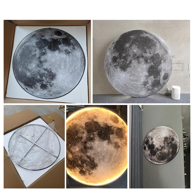 Moderne LED Wandlampe in Mond Design