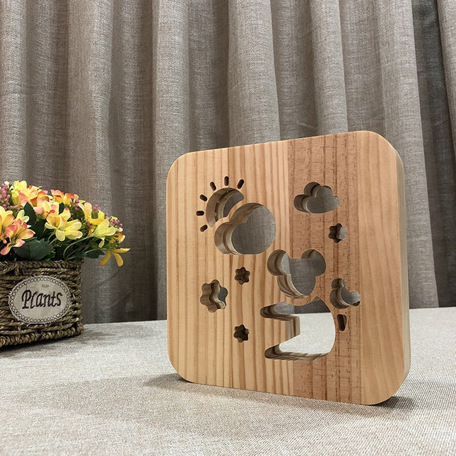 3D Koala Baby Nachtlicht aus Holz