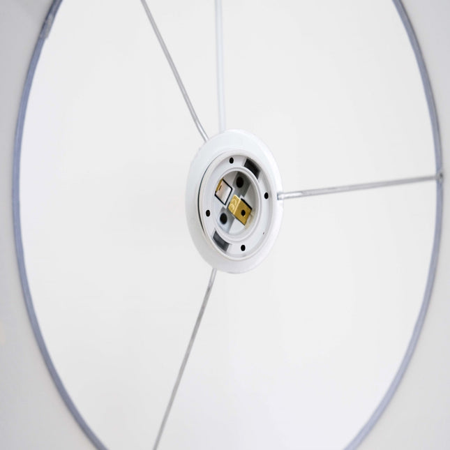 Nachttischlampe weiß mit Blauwal Motiv