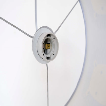 Nachttischlampe weiß mit Blauwal Motiv