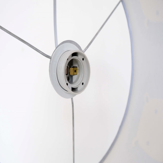 Nachttischlampe weiß mit Blauwal Motiv