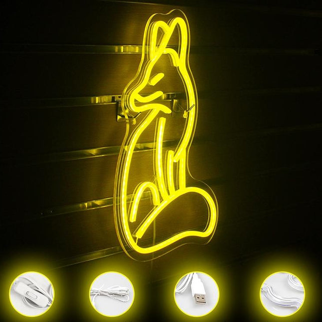 Fuchs Neon Schild für Wanddekoration
