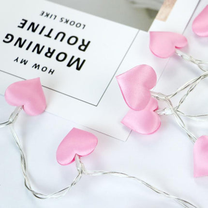 LED Lichterkette mit rosa Herzen Kinderzimmer