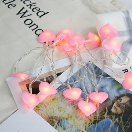 LED Lichterkette mit rosa Herzen Kinderzimmer