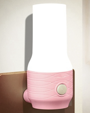 Tragbares LED Steckdosen Nachtlicht beige rosa