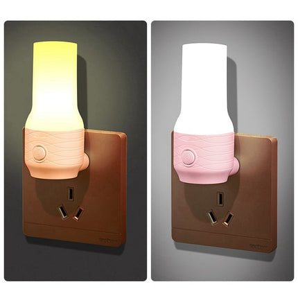 Tragbares LED Steckdosen Nachtlicht beige rosa