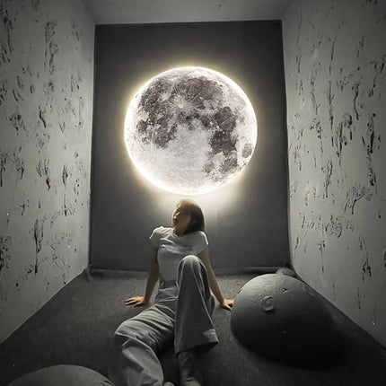 Moderne LED Wandlampe in Mond Design