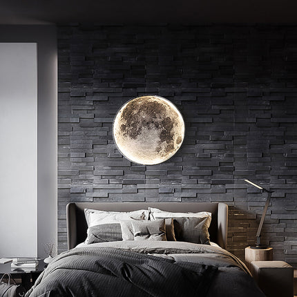 Moderne LED Wandlampe in Mond Design
