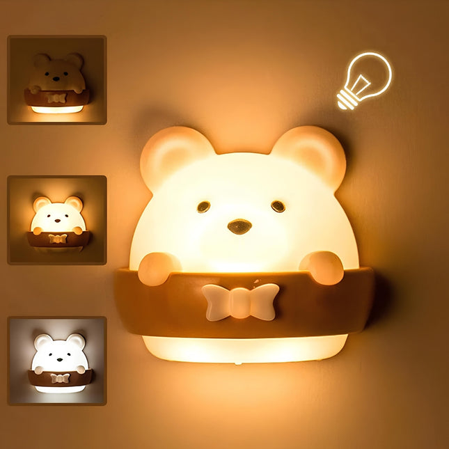 Wiederaufladbares Bär Nachtlicht dimmbar für Babys