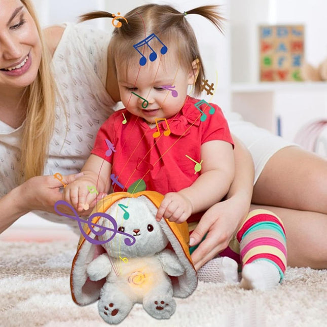 Plüschhase in Karotte als LED Nachtlicht