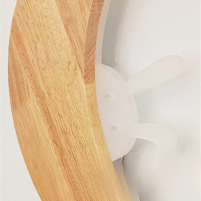 Mond Wandlampe für Kinder aus Holz