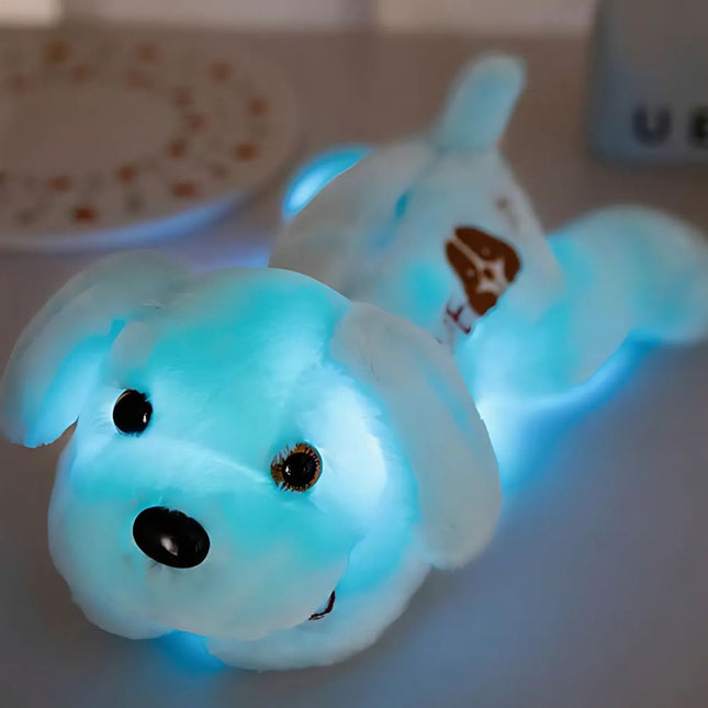 Leuchtender Plüschhund als Nachtlicht für Kinder