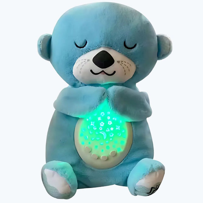 Schlafender Otter Plüschtier mit Sternenprojektor