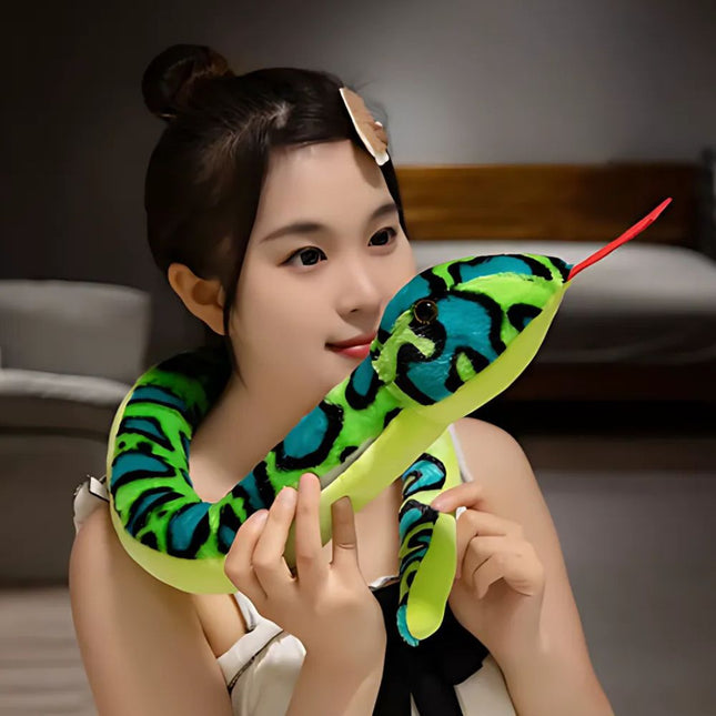 Plüschtier Schlange Nachtlicht grün blau