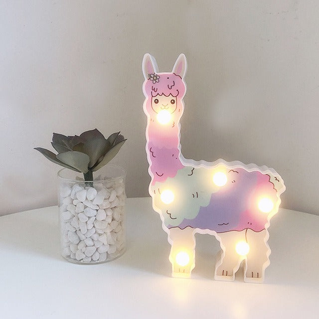 Süße Lama LED Deko Lampe