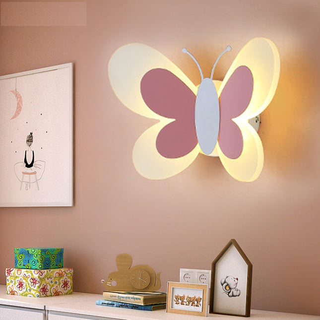 Schmetterling LED Wandlampe für Mädchenzimmer