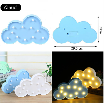 Wolken Dekolampe mit LED Beleuchtung
