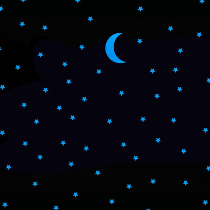 Leuchtende Wandsticker Sterne und Mond Set