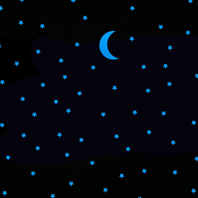 Leuchtende Wandsticker Sterne und Mond Set