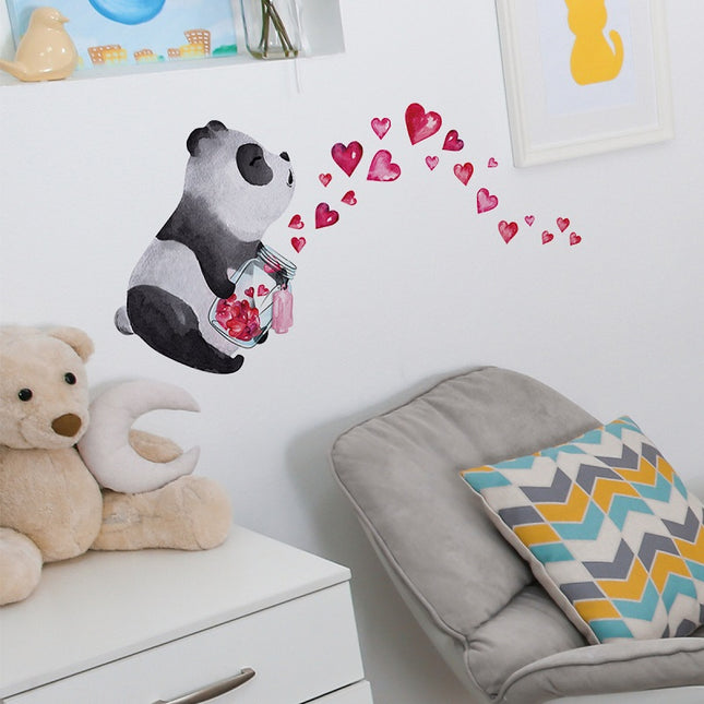Leuchtende Panda Wandsticker für Kinderzimmer