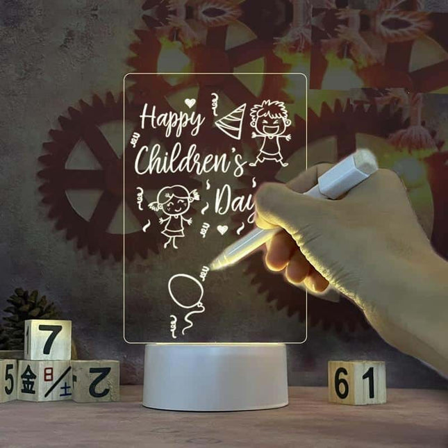 LED Notiztafel Lampe wiederbeschreibbar