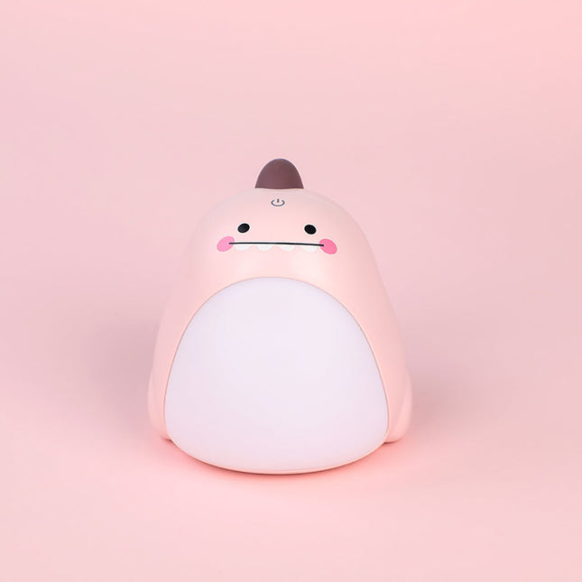 Dinosaurier Nachtlicht grün rosa mit Lichtbauch