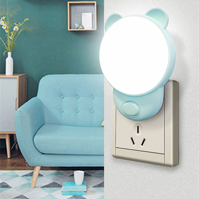 Steckdosen Nachtlicht Teddybär blau oder rosa