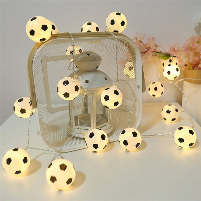 Fußball LED Lichterkette für Jungenzimmer