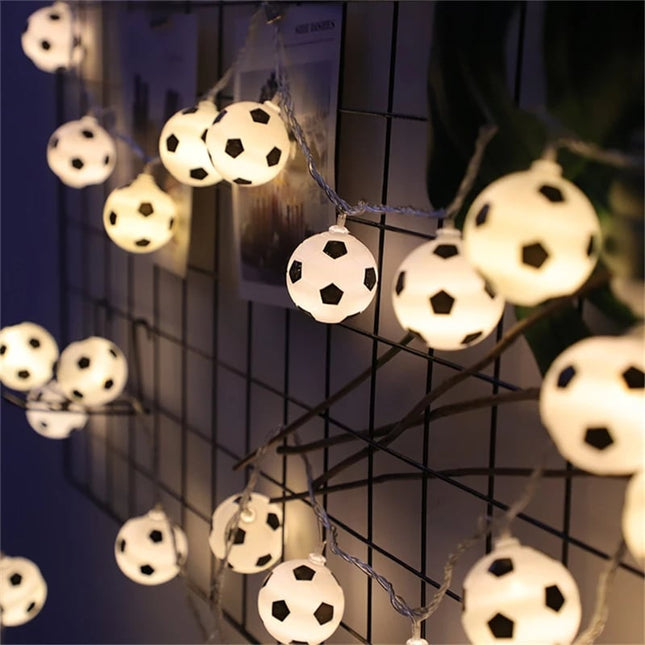 Fußball LED Lichterkette für Jungenzimmer