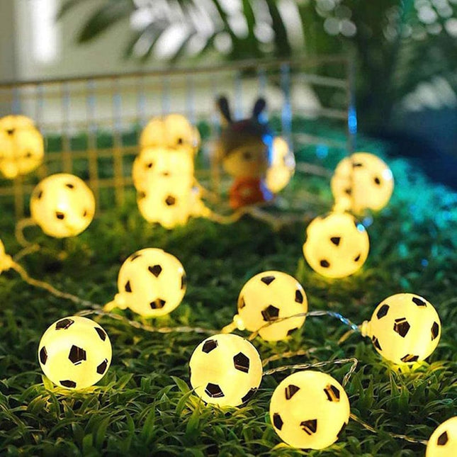 Fußball LED Lichterkette für Jungenzimmer
