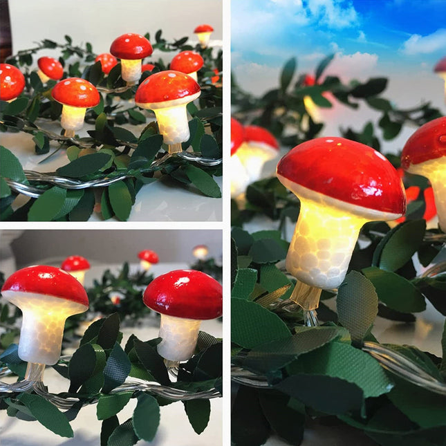 Pilz Lichterkette für Kinderzimmer Dekoration