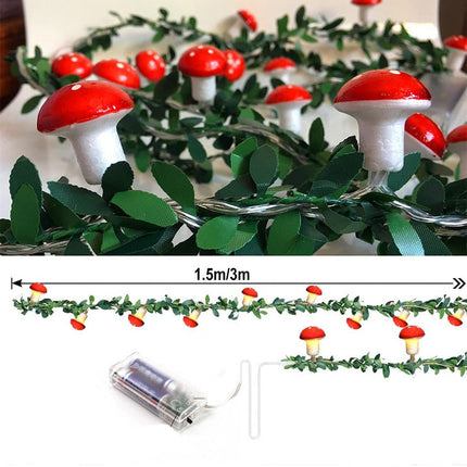 Pilz Lichterkette für Kinderzimmer Dekoration