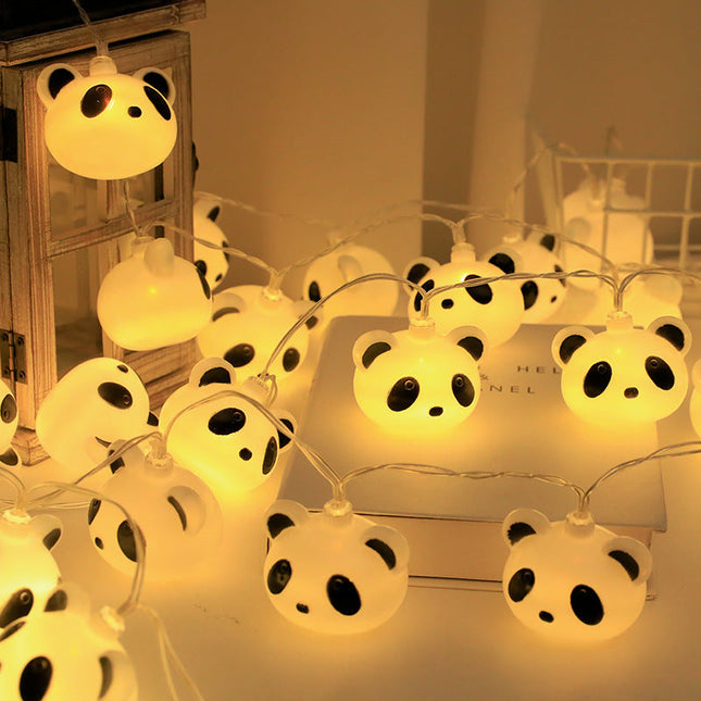 Panda Lichterkette für Kinderzimmer Deko