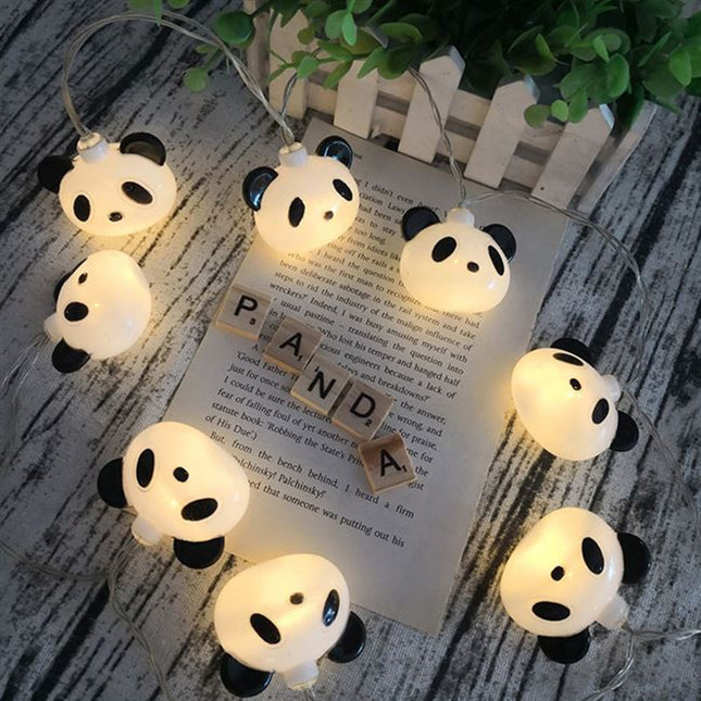 Panda Lichterkette für Kinderzimmer Deko