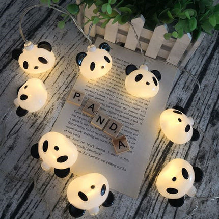 Panda Lichterkette für Kinderzimmer Deko