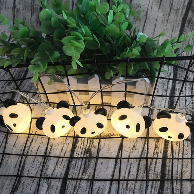 Panda Lichterkette für Kinderzimmer Deko