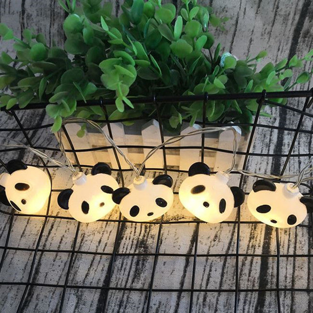 Panda Lichterkette für Kinderzimmer Deko