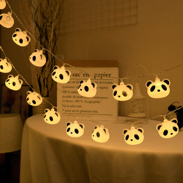 Panda Lichterkette für Kinderzimmer Deko
