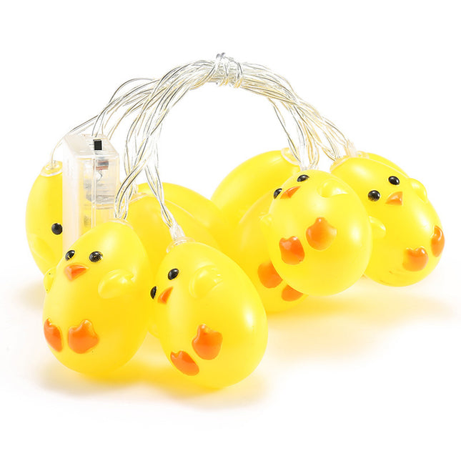 Lichterkette mit Küken im Ei Motiv