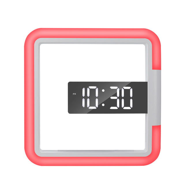 Moderne LED Wanduhr mit digitaler Anzeige