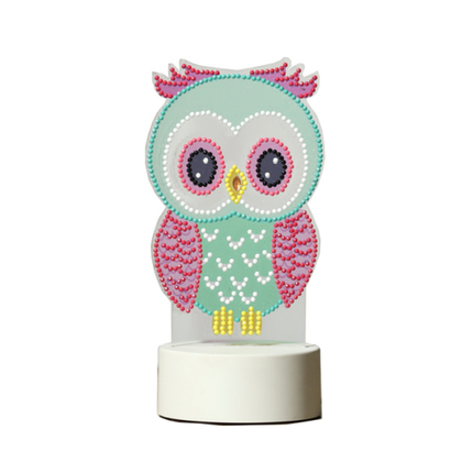 DIY Diamond Painting Eule LED Lampe