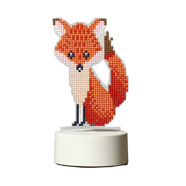 Diamond Painting LED Fuchs Bastelset Kinder