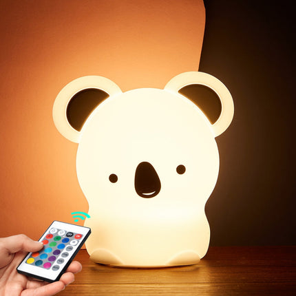 Buntes Koala LED Nachtlicht aus Silikon