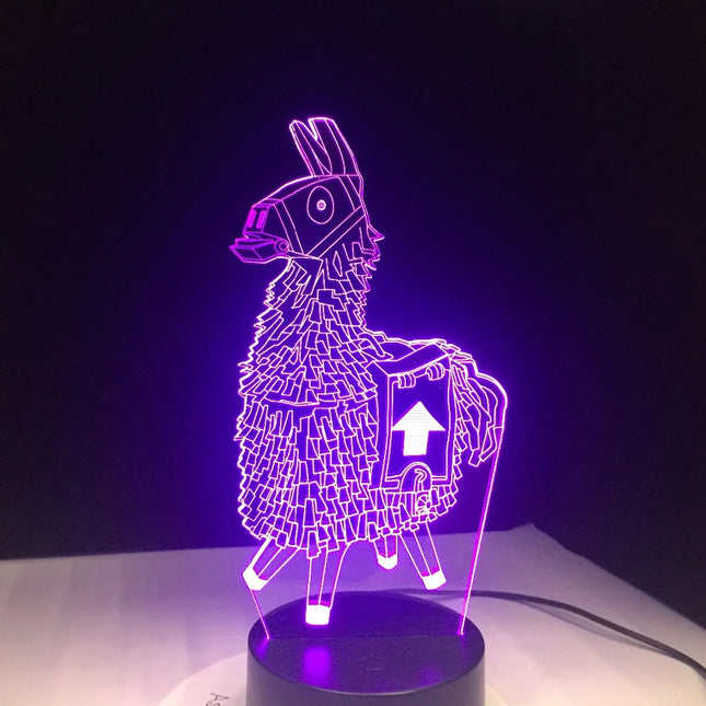 3D LED Lama Nachtlicht Acryl Touch