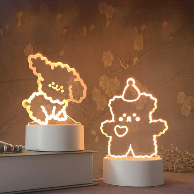 Tanzender Bär 3D Lampe als Nachtlicht