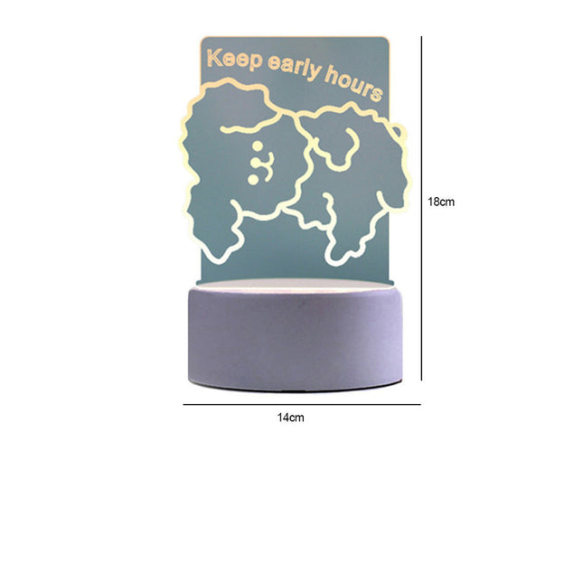 Lachender Bär 3D Lampe als Dekoration