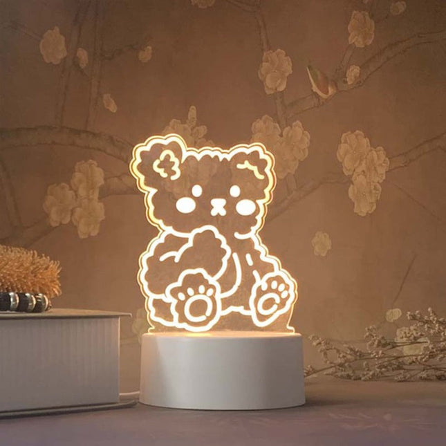Lustige Bär 3D Lampe für Kinderzimmer