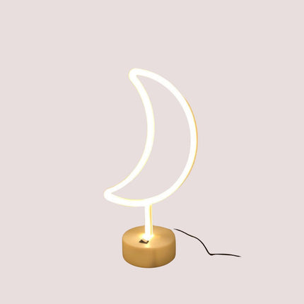 Weiße LED Neon Lampe Mond