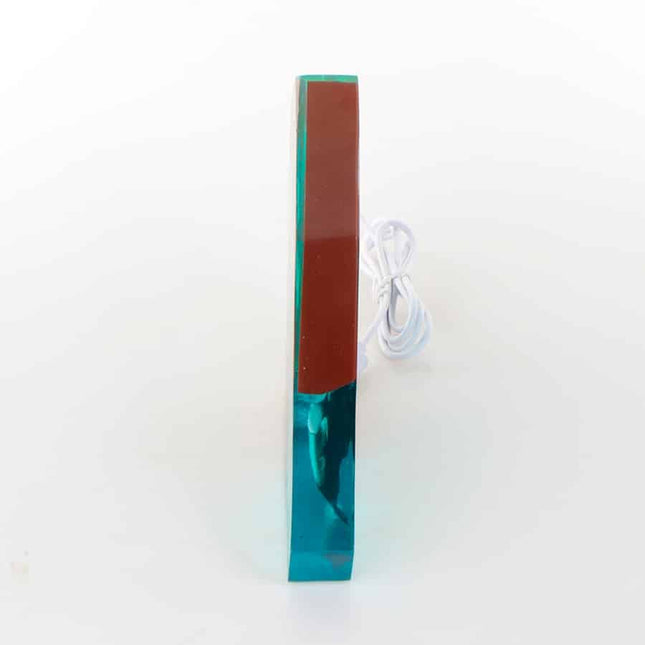 Epoxidharz Lampe mit Wal und Taucher