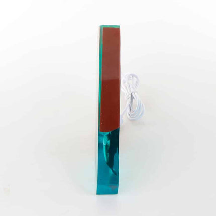 Epoxidharz Lampe mit Wal und Taucher